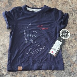 Size 6-12 Months L&P Apparel NEW Navy Blue Tee With Buddha